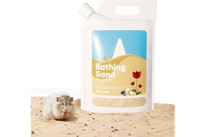 BUCATSTATE Hamster Bath Sand with Pour Spout, 3kg Bathing Sand Fine | No-Dust Potty Litter Calcium-Free Sand for Hamster Chinchillas Gerbil Mice Degu or Other Small Pets