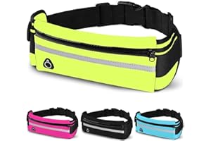 DORNNA® Ceinture Running Smartphone Homme et Femme, Sac Banane Sport de Course a Pied, Sport, Jogging, Footing, Courir - Fitness Belt Bag pour Tous Les Telephones. (Vert)
