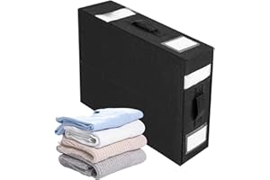 QARIDO Organiseur de draps de lit pliable, boîte de rangement pour housse de couette avec fenêtre transparente et poignées – Organiseur de draps pour placard à linge, organisateur de rangement de draps