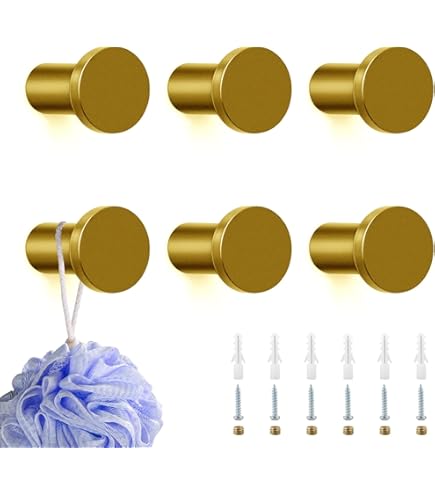 QUARKZMAN Garderobenhaken Edelstahl, 2 Stück - Massivmessing Handtuchhaken für den Eingangsbereich, Wandmontage für Badezimmer, Umkleideraum, Kleiderschrank, Schuhschrank (8mm x 50mm