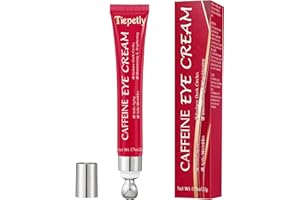 TIEPETLY Caffeine Eye Cream, Eye Cream for Dark Circles and Puffy Eyes, Eye Cream Anti Aging, Under Eye Cream for Men and Women, Eye Bags Remover and Anti Wrinkle, 20g