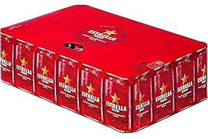Estrella Damm Cerveza - Caja de 24 Latas x 330 ml - Total: 7.92 L