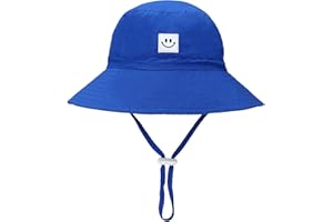 HSYZZY Cappello da sole per bambini con faccina sorridente UPF 50+ cappello da pescatore protettivo per il sole bello cappello da spiaggia per bambino ragazza ragazzo berretto regolabile