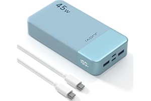 JUOVI J2621 Portable Charger,20000mAh 45W Power Bank,PD 3.0 QC 4.0 Fast Charging Battery Pack,With LED Display,2 USB-C, 2 USB-A for iPhone 16 15 14 13,Tablet,Galaxy,iPad,Samsung S24 S23,Google