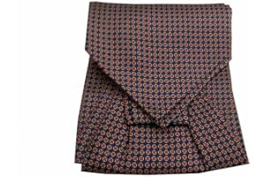 Avantgarde UOMO VARI ascot di seta foulard da collo CASHE COL BLU con disegni a FIORI SETA