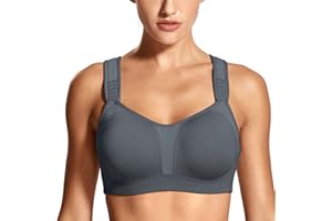 DELIMIRA Mujer Sujetador Deportivo Talla Grande de Alto Impacto Copas Moldeadas con Aros