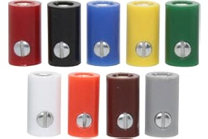 GOKarli 10 Stück Zwergstecker- Muffe Miniatur Ø 2,6 mm mit Schraubanschluss Muffe / Kupplung in Weiß