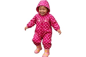 G5 APPAREL Kids Girls All-In-One Waterproof Rainsuit Toddlers Babies Outdoor Coverall Suit