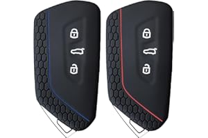 APOLLOPTIMUM 2 Stück Autoschlüssel Hülle Kompatibel mit VW Golf 8, Skoda, SEAT, Cupra, TPU 3 Tasten Auto Schlüssel Hülle, Schutzhülle Silikon Schlüsselhülle Cover