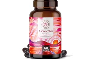 ALPHA FOODS ASTAXANTHINE 12mg - De pure microalgue Haematococcus pluvialis - Biodisponibilité optimisée avec de l'huile de lin - Sans additifs, sans substances auxiliaires - 60 gélules de dépôt végétaliennes