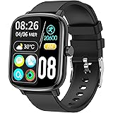 Popglory Smartwatch, 1,69'' Orolorio Uomo Donna, Avviso Chiamata/Whatsapp Fitness Tracker, 24H Frequenza Cardiaca/SpO2/Pressi