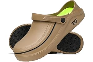 SECHRITE Zuecos de Trabajo para Hombre y Mujer, Unisex Goma Hospital Sanitarios Clogs Zuecos de Chef Antideslizantes Impermeables para Enfermera, Cocina, Servicio de Alimentos