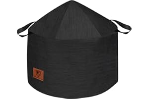 AWAHITAWA Solo Stove Yukon Abdeckung mit Schirmstruktur oben, Feuerschalenabdeckung, wasserdichtes Solo-Herd-Schild-Zubehör, Feuerschalenabdeckungen, rund, Outdoor, 73,7 x 47 cm