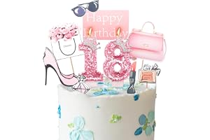 Grattis på 18:e födelsedagen tårtdekorationer födelsedagsljus rosa nummer 18 ljus för födelsedagstårta – personlig ålder 18 t