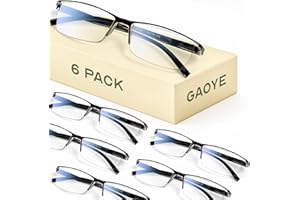 Gaoye 6 Pack Reading Glasses Men/Women, Eyeglasses, Blue Light Readers for Men/Women, Computer Eye Glasses, Cheaters
