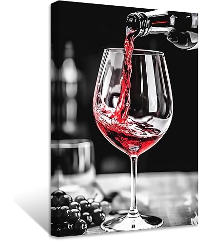 Pixxprint Leinwandbild Monocrome, Wein – 60x40cm, Fertig Gespannt, Wanddekoration Made In Germany