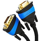 KabelDirekt – 1m – VGA cable (15 pin, Full HD/1080p, 3D ready, VGA male to VGA male connectors, connects PCs to monitors/CRT 