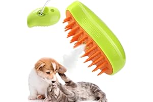 KIKVTER Cat Steamy Brush, Katzenbürste mit Dampf, Steamy Cat Brush, 3 in 1 Dampfbürste für Katzen, Katzenbürste, Steam Brush Cat, Steamy Brush für Massage, Pflege und Haarentfernung