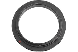 MUGAST Adaptador de lente inversa de fotografía macro, 52 mm, 55 mm, 58 mm Anillo de adaptador inverso de disparo macro de aleación de aluminio duradera para cámara réflex digital Canon EOS Mount(58MM)