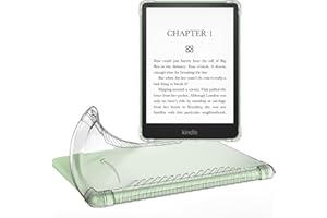MoKo Funda Compatible con 6.8" Kindle Paperwhite (11ª Generación-2021) y Kindle Paperwhite Signature Edition, Estuche Carcasa TPU Transparente Flexible Trasera de Goma Esmerilada, Cristal Claro