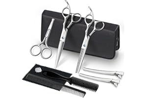 Haarscheren-Set, Effilierscheren-Set, Fcysy Professionelle Haarschneidescheren-Set, Salon-Mischschere, Friseurschere für Frauen, Männer, Haustiere