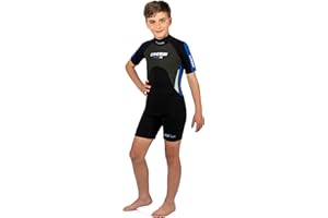 ‎CRESSI Cressi Med X Jr Wetsuit 2.5mm - Shorty Neoprenanzug Ideal zum Schnorcheln und Tauchen in gemäßigten Gewässern, Unisex-Kinder