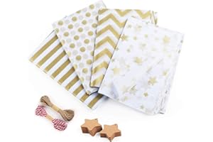 Sweelov Lot de 50 feuilles de papier de soie - 50 x 70 cm - Doré - Papier transparent pour emballage à pompons - Décoration de table - DIY - Conception de cartes - Décoration