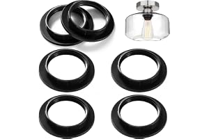 Lyeteung 6 ST E27 Skruv Lampskärm Krage Adapter, Reducer Ring, Plast Converter för Sänglampa Bordsbord Golvlampor