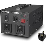 SEYAS 1000W Spannungswandler USA Voltage Converter 220V auf 110V Transformator Automatisch Step Up & Step Down mit U.S. Paten