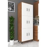 &Ccedil;ok Ama&ccedil;lı Kiler, Banyo, Ayakkabılık, Balkon Dolap Beyaz (kapaklar) Ceviz (g&ouml;vde)