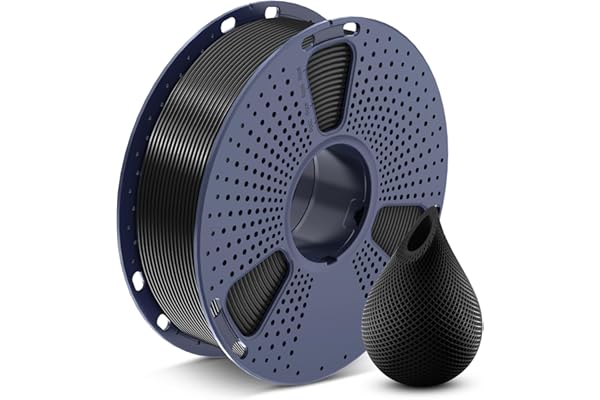 SUNLU PETG Filament 1,75 mm, moins d'étirement, bonne adhérence des couches, haute résistance Filament pour imprimante 3D 1,75 ± 0,02 mm, bobine de 1 kg (2,2 lb), PETG noir
