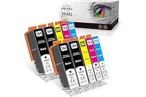 INK4U 364XL Tinta Compatible para HP 364 364XL Cartuchos de Tinta para HP Deskjet 3070A 3520 Officejet 4620 4622 Photosmart 5510 5511 5512 5514 5515 5522 5524 5520 6510 6520 6512 6515 (10 Paquetes)