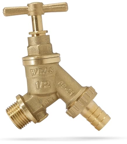 Compression Wallplate Elbow For Outside Tap | 15mm X 1/2inch Female Wall Plate Elbow | Brass Compression Joint | EN1254-2 Approved Plumbing Fittings For Outdoor Taps