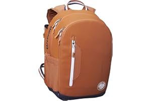 Sac à dos de tennis Wilson, Roland Garros Tour Backpack, Jusqu'à 2 Raquettes, Marron, WR8006601001