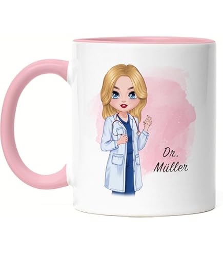 Personalisiertes Tasse Für Krankenschwester & Ärztin – Mit Name & Spruch | Weiße Keramik, Spülmaschinenfest