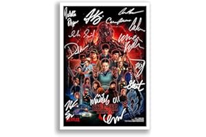 Mounted Gifts Trading Stranger Things cast signed autograph A4 poster photo print photograph artwork wall art picture TV show series season Gift ((A4 Poster Only) Season 5)