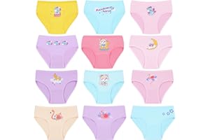 AYBUY Mutande in Cotone Intimo Bambina Cartone Animato, Slip in Cotone per Ragazze Intimo, Bambine Mutandine con Vari Motivi 2-10 Anni