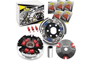 Area1 Tuning Variomatik-Set mit Tuning Kupplung für Motorroller mit 50ccm 2T Motor. Kompatibel mit Aerox Neos Jog Nitro Ovetto Mach G Booster Italjet Macal