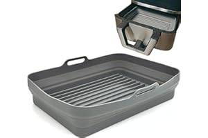 MOLJAUS Molde rectangular silicona para freidora de aire Compatible con Cecofry Advance 9000 Window y CECOFRY DUAL 9000 (29,5 cmX22,5 cm). Accesorios freidora de aire Molde rectangular plegable 1 Unidad