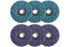 IDONG CSD Scheibe 125mm 6 Stück Schleifscheiben für Winkelschleifer, Reinigungsscheibe Set Grobreinigungsscheibe Rostentferner, Flexscheiben Zur Entfernung von Rost, Farbe von Metall (3 x Hohe 3 x Mittlere)