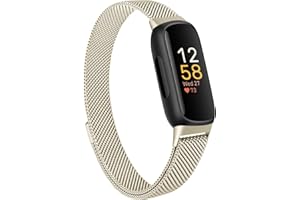 Meliya Métal Bracelet Compatible pour Fitbit Inspire 3, Acier Inoxydable Réglable, Bracelets de Remplacement avec Fitbit Inspire 3 (Inspire 3, Or Vintage)