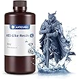 ANYCUBIC Water-washable ABS-Like Resin, 3D Printer Resin with High Toughness and Impact Resistance, High Precision and Low Odor, Easy to Post-process(1kg, Grey V2)