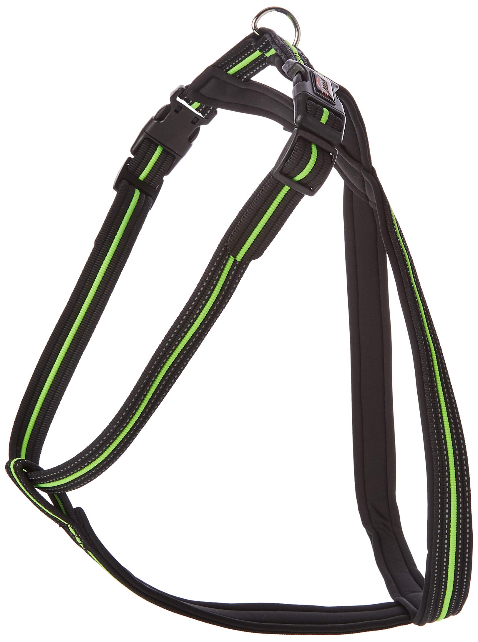 Trixie Fusion Harness with Neopren Padding, S - M, 40 - 60 cm x 23 mm, Black/ Orange