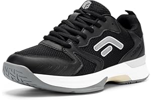 FitVille Womens Extra Wide Fit Tennis Trainers Badminton Squash Shoes with Arch Support Pickleball Volleyball