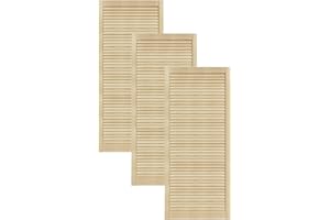 DecoMeister Mobili Porta Lamella Porte Pino Mobili Anteriore Pino Non Trattato Armadio Porta Armadio Aperto Lamelle 594x1406 mm Confezione da 3 pezzi in legno massiccio a venatura naturale