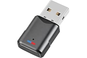 SYNKRIS Adaptador USB Bluetooth 5.3 para PS5 PS4 PC Switch Mac Dongle Audio Baja Latencia Doble Emparejamiento Compatible Auriculares Altavoces Alcance 20 m Plug Play sin controlador