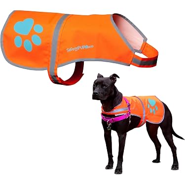 Gilet Réfléchissant Haute Visibilité Pour Chien - Polyester Fluo Orange - Taille S - Sécurité Promenade Nocturne - 12