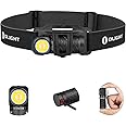 OLIGHT Perun 2 Mini Headlamp 1100 Lumens LED Head Flashlight, Rechargeable Headlight with Red Light Option, Great for Working, Hiking, Camping and Climbing (Black Cool White: 5700~6700K)