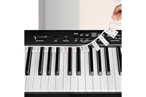 88 Teclas Pegatinas Piano Extraíble, Darryy Pegatinas para Extraíble de Piano, Nota de Piano Pegatinas, Reutilizable y Capaz de Ayudar a Los Principiantes a Aprender Piano