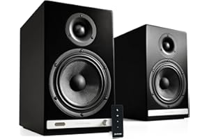 Audioengine HD6 Diffusori wireless con Bluetooth - Diffusori da scaffale amplificati da 150 W con aptX-HD, DAC a 24 bit (nero)